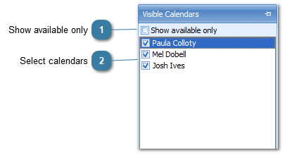 Visible Calendar Selector
