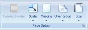 3. Page Setup toolbar