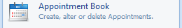 1. Appointment Book button
